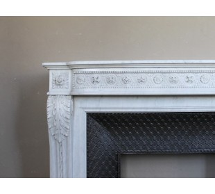 261 AG IMPORTANT LOUIS XVI "MACARON" FIREPLACE MANTEL IN... 2