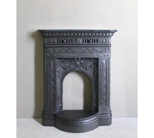 Antique cast iron fireplace mantel coming from Paris. This Art Nouveau style mantel dates back to the early XXth century.