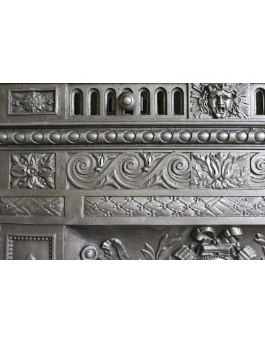 Antique cast iron fireplace mantel coming from Paris. This Art Nouveau style mantel dates back to the early XXth century.