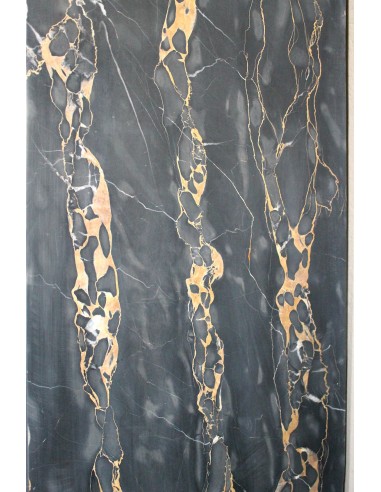 Antique Louis XIV "Boudin" fireplace mantel in exceptional black Portoro marble, complete with its original gilt brass insert.