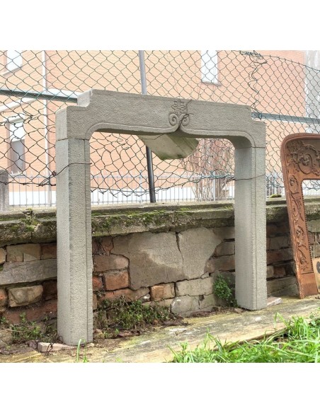 946 OCC NICE AND SMALL 20TH CENTURY "SARNICO" STONE FIREPLACE MANTEL