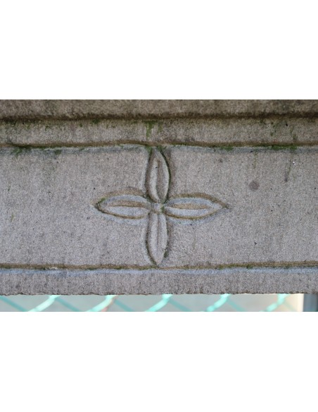 039 OCC BIG ANTIQUE ITALIAN SANDSTONE FIREPLACE MANTEL