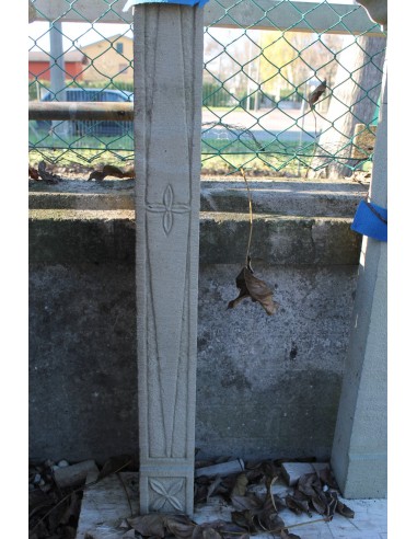 039 OCC BIG ANTIQUE ITALIAN SANDSTONE FIREPLACE...