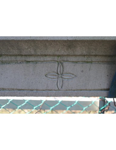 039 OCC BIG ANTIQUE ITALIAN SANDSTONE FIREPLACE...