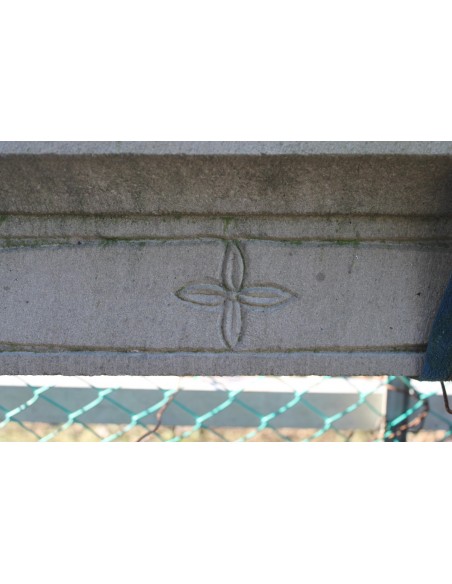 039 OCC BIG ANTIQUE ITALIAN SANDSTONE FIREPLACE MANTEL