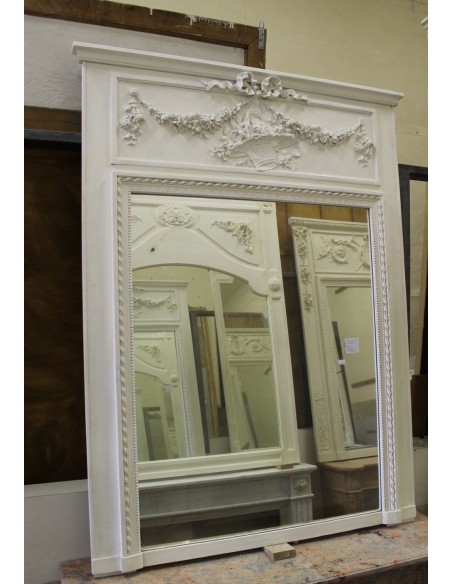 010G FINISSIMA CAMINIERA "PANIER FLEURI" BIANCO GESSATA.