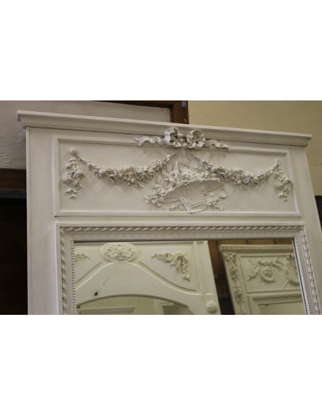 010G FINISSIMA CAMINIERA "PANIER FLEURI" BIANCO GESSATA.