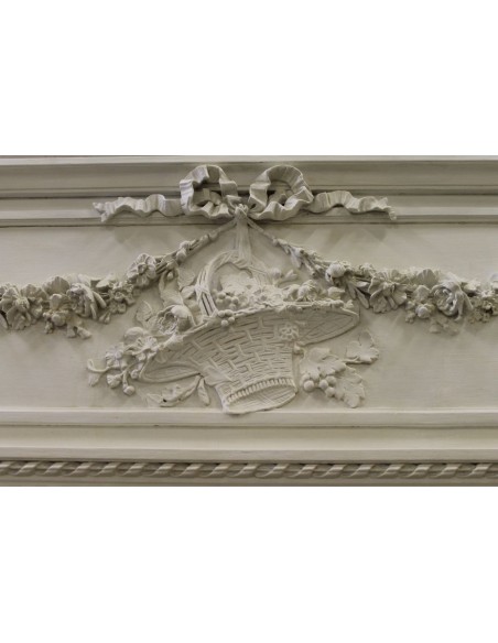 010G FINISSIMA CAMINIERA "PANIER FLEURI" BIANCO GESSATA.