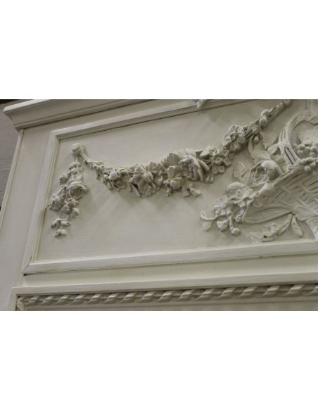 010G FINISSIMA CAMINIERA "PANIER FLEURI" BIANCO GESSATA.