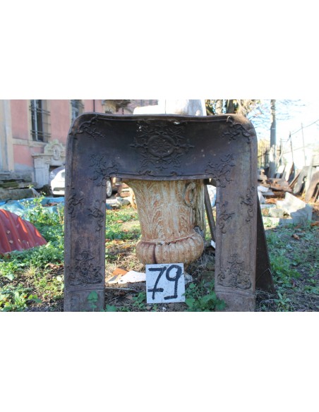 CG 079 CAMINETTO-CONTROCUORE "FLEUR OVALE" NELLA SUA VERSIONE BAROCCA