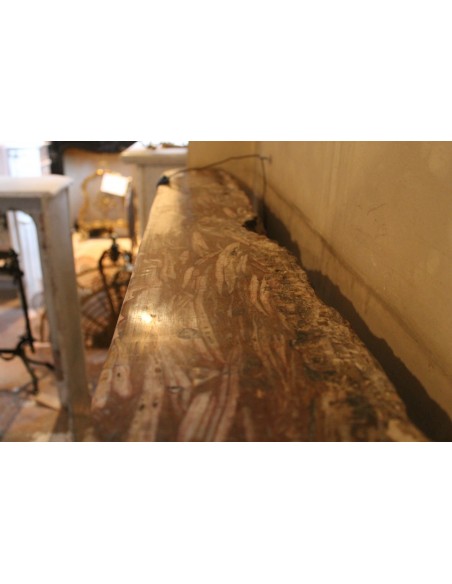 314 OCC  ANTIQUE LOUIS XIV FIREPLACE CARVED IN RED ONYX