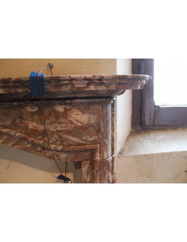 314 OCC  ANTIQUE LOUIS XIV FIREPLACE CARVED IN...