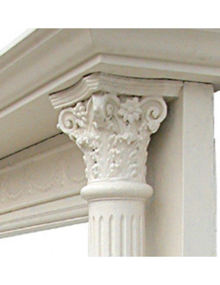 1011 IMPORTANT NEOCLASSICAL FIREPLACE, ALL AND ONLY CARVING (NO PLASTER)
