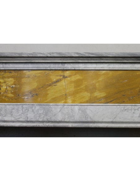 701 ART DECO FIREPLACE IN BARDIGLIO AND GIALLO SIENA MARBLE