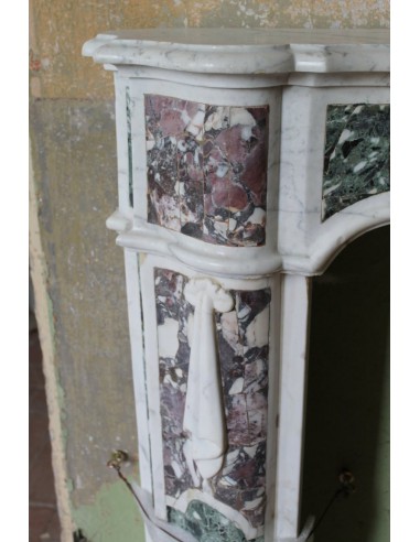 814 AG ANTIQUE FIREPLACE MANTEL CARVED OUT OF...