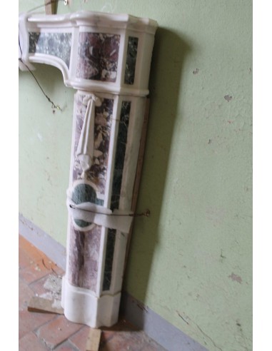 814 AG ANTIQUE FIREPLACE MANTEL CARVED OUT OF...