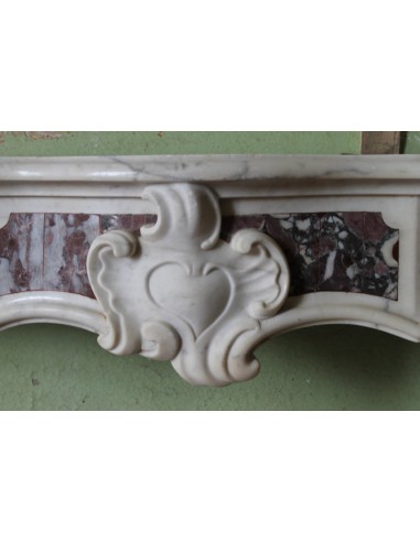 814 AG ANTIQUE FIREPLACE MANTEL CARVED OUT OF...
