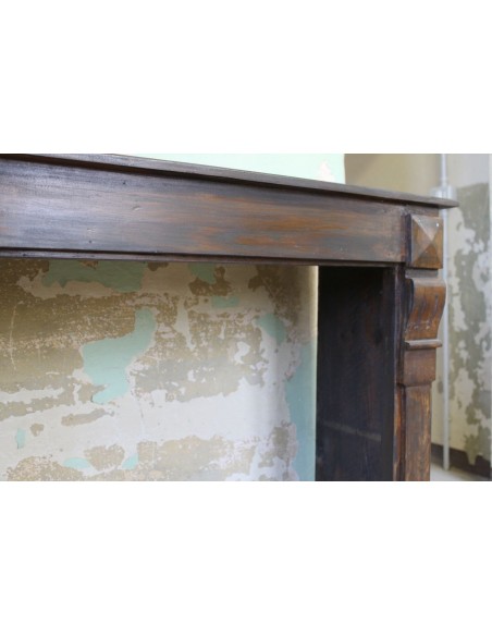 1003 ANTIQUE WOODEN "LOUIS PHILIPPE" FIREPLACE MANTEL