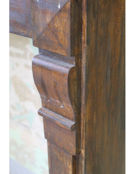 1003 ANTIQUE WOODEN "LOUIS PHILIPPE" FIREPLACE MANTEL