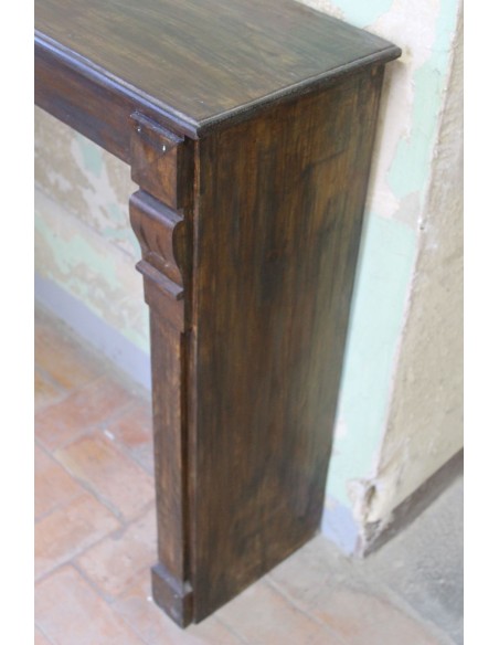 1003 ANTIQUE WOODEN "LOUIS PHILIPPE" FIREPLACE MANTEL