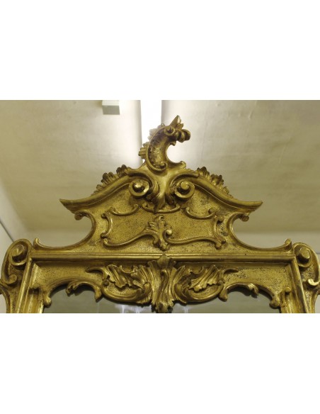 396G SPECCHIERA-CAMINERA BAROCCA, ROMA, TUTTO INTAGLIO SU LEGNO