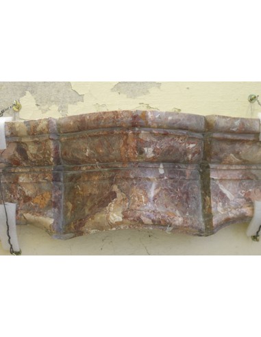 810 ANTIQUE ITALIAN FIREPLACE IN RARE "BRECCIA...