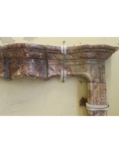 810 ANTIQUE ITALIAN FIREPLACE IN RARE "BRECCIA...