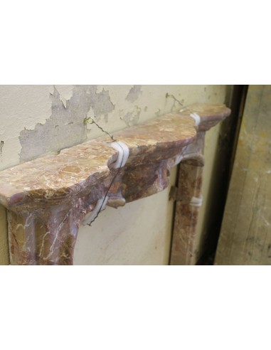 810 ANTIQUE ITALIAN FIREPLACE IN RARE "BRECCIA...