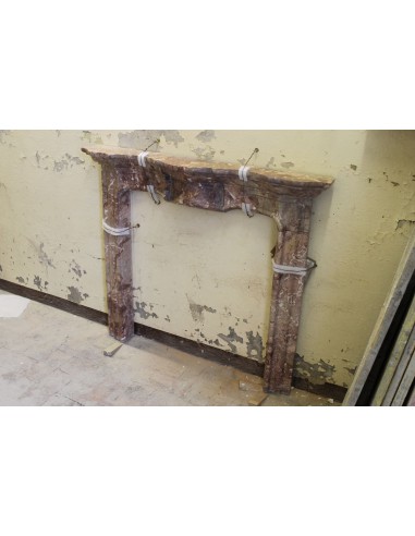 810 ANTIQUE ITALIAN FIREPLACE IN RARE "BRECCIA...