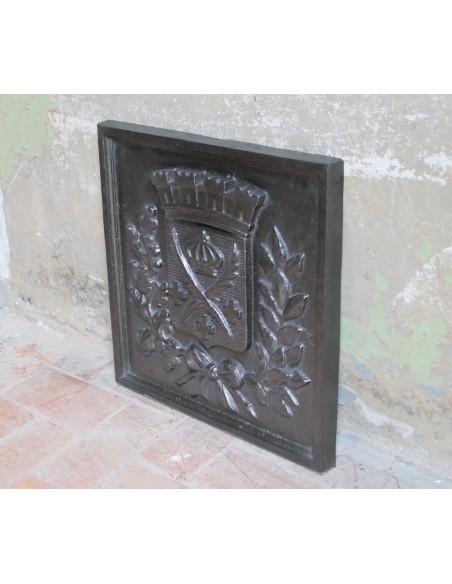 107 PIASTRA PER CAMINETTO APPELLATA  "PLAQUE DE L'ARMEE" IN ORIGINALISSIMA VERSIONE