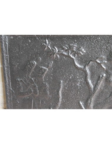 111 PIASTRA PER CAMINETTO CON SCENA MILITARESCA