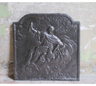 130 RAFFIGURA ZEUS QUESTA PIASTRA PER FONDO CAMINO