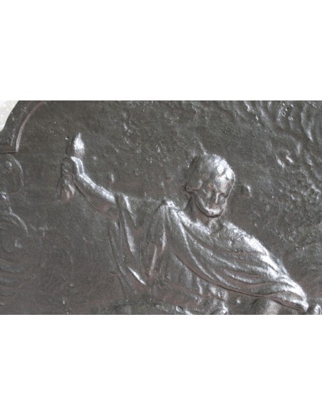 130 RAFFIGURA ZEUS QUESTA PIASTRA PER FONDO CAMINO