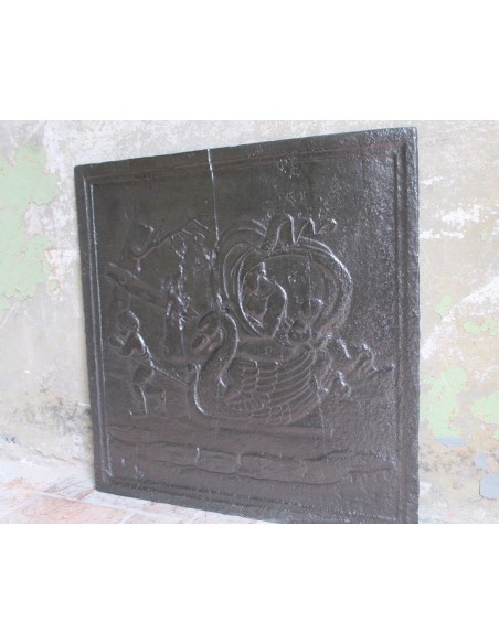 132 GRANDE PIASTRA ART NOUVEAU, ALLEGORIA DA DECIFRARE