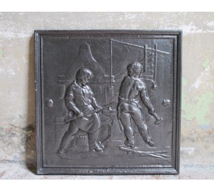 138 PRIMO-NOVECENTESCA PIASTRA PER FONDO CAMINETTO, MEDIA...