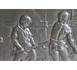 138 PRIMO-NOVECENTESCA PIASTRA PER FONDO CAMINETTO, MEDIA... 2