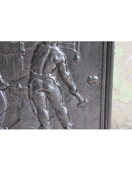 138 PRIMO-NOVECENTESCA PIASTRA PER FONDO CAMINETTO, MEDIA MISURA