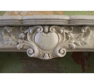 008 AG ANTIQUE LOUIS XIV "MUSTACHES" FIREPLACE SURROUND... 2