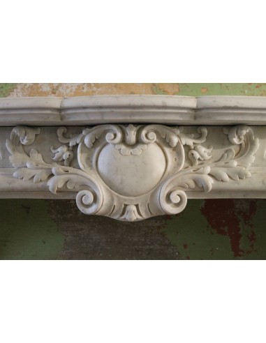 008 AG ANTIQUE LOUIS XIV "MUSTACHES" FIREPLACE...