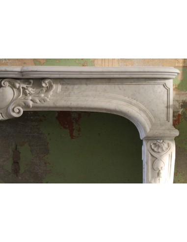 008 AG ANTIQUE LOUIS XIV "MUSTACHES" FIREPLACE...