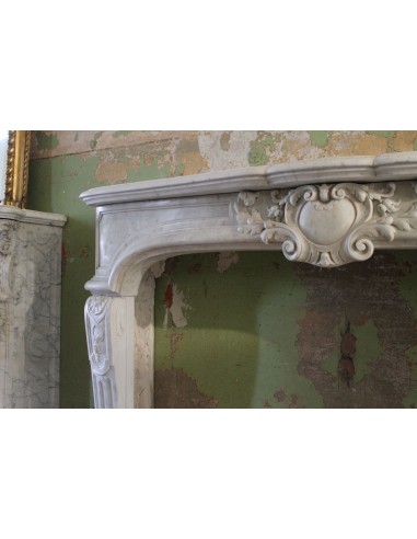 008 AG ANTIQUE LOUIS XIV "MUSTACHES" FIREPLACE...