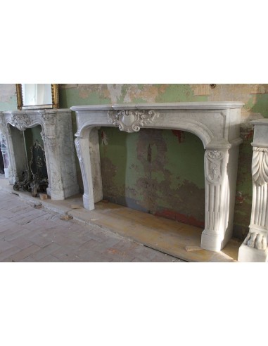 008 AG ANTIQUE LOUIS XIV "MUSTACHES" FIREPLACE...