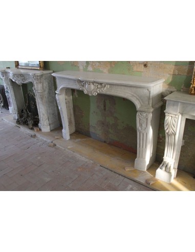 008 AG ANTIQUE LOUIS XIV "MUSTACHES" FIREPLACE...