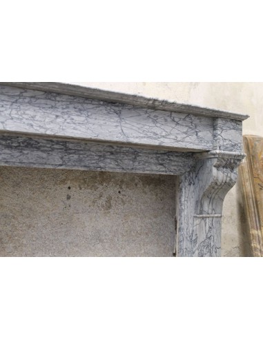 406 ANTIQUE LOUIS PHILIPPE "MODILLON" FIREPLACE...