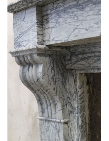 406 ANTIQUE LOUIS PHILIPPE "MODILLON" FIREPLACE...