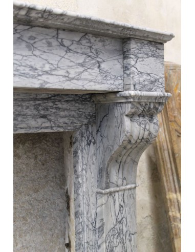 406 ANTIQUE LOUIS PHILIPPE "MODILLON" FIREPLACE...