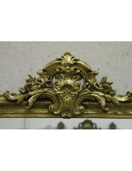 047P PICCOLA ELEGANTE SPECCHIERA LUIGI XV CON CIMASA