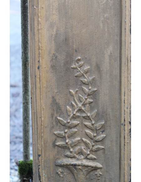 CG 057 RAFFINATISSIMO CAMINETTO CONTROCUORE LUIGI XVI IN GHISA ARTISTICA