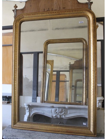 216 SPECCHIERA LUIGI FILIPPO A FOGLIA D'ORO E SPECCHIO AL MERCURIO