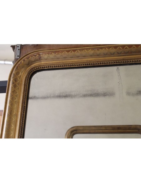 216 SPECCHIERA LUIGI FILIPPO A FOGLIA D'ORO E SPECCHIO AL MERCURIO